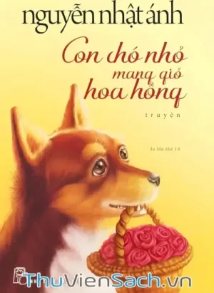 Con Chó Nhỏ Mang Giỏ Hoa Hồng