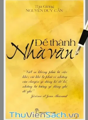 Để Trở Thành Nhà Văn