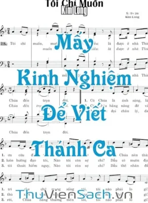 Mấy Kinh Nghiệm Để Viết Thánh Ca