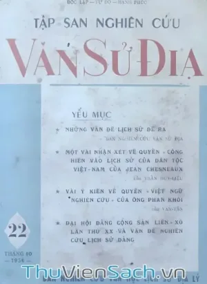 Tập San Nghiên Cứu Văn Sử Địa - Tập 22