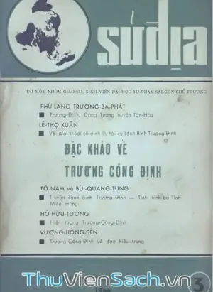 Tập San Sử Địa 3 - Đặc Khảo Về Trương Công Định